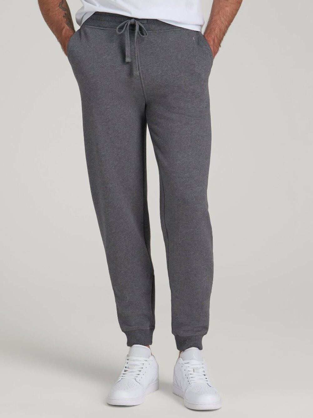 American Tall Wearever 2.0 Fleece Joggers for Tall Men in Charcoal Mix Size SS /